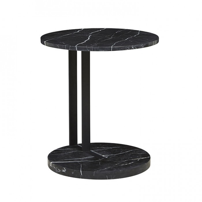 Amara Linear Side Table 500Dia/H560mm - Black - Globewest-LTO-AMAR-LIN